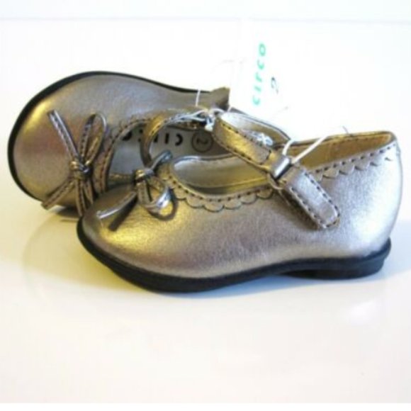Circo Metallic Pewter Dress Shoes Infant Size 2 - Picture 1 of 2